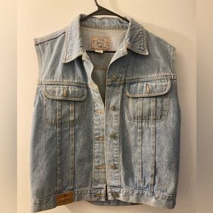 vintage jean vest